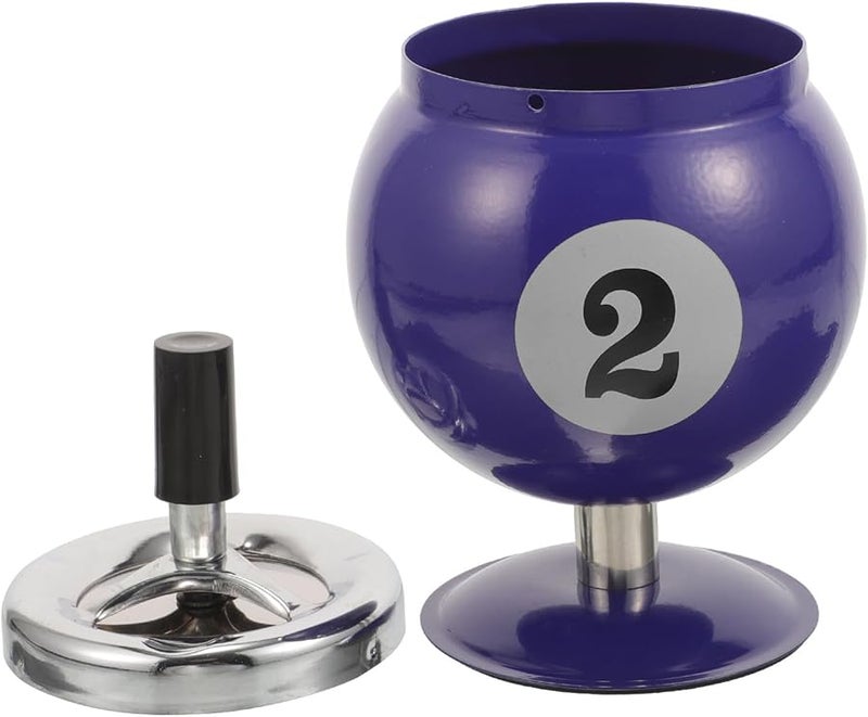 صينية تلقائية لإطفاء السجائر مقاومة للرياح مع غطاء للمنزل ومكتب الطاولة - Image 1